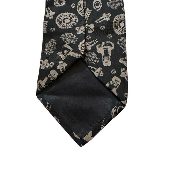 Ralph Marlin Harley Davidson 2003 Gears & Parts Motorcycle Vintage Necktie - Picture 5 of 6